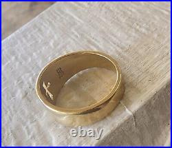 Retired James Avery Size 6 Gold Cross Ring 14kt Gold + JA Box/Pouch