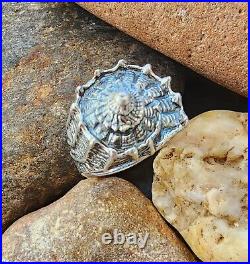 Retired James Avery Size 6 Shell Ring Sterling Silver 9.2 gr