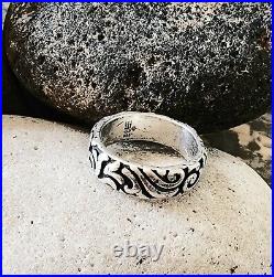 Retired James Avery Size 6 Waves Band Ring Sterling Silver