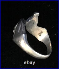 Retired James Avery Size 7 Double Horse Head Ring Sterling Silver. Beautiful