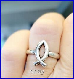 Retired James Avery Size 7 Ichthus Fish Religious Symbol Ring PRETTY