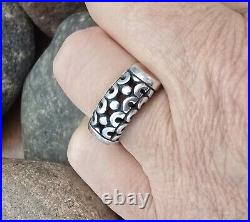 Retired James Avery Size 8 Silver Scroll Ring Neat Piece