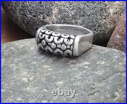 Retired James Avery Size 8 Silver Scroll Ring Neat Piece