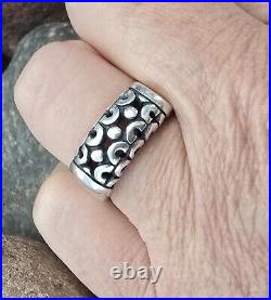 Retired James Avery Size 8 Silver Scroll Ring Neat Piece