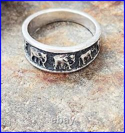 Retired James Avery Size 9 Two By Two Noah's Ark Ring Great Oxidation