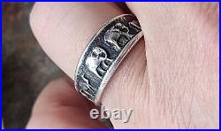 Retired James Avery Size 9 Two By Two Noah's Ark Ring Great Oxidation