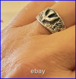 Retired James Avery Size 9 Vintage Textured Band Dove Ring Unisex