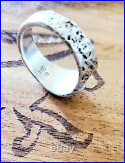 Retired James Avery Size 9 Vintage Textured Band Dove Ring Unisex
