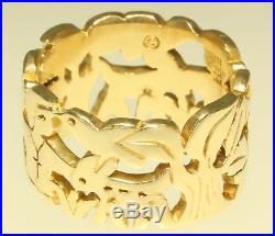 Retired James Avery St. Francis Animal Ring Dove Deer Tree Love Animals Size 7.5