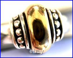 Retired James Avery Sterling 925 14k Yellow Gold Dome Beaded Ladies Ring Size 7