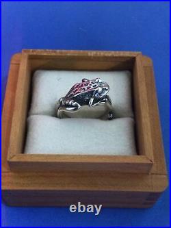 Retired James Avery Sterling Frog Ring With Box(WW11/557)See Description