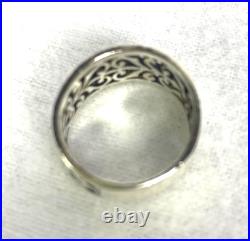 Retired James Avery Sterling Open Adorned Band Ring Size 7.5