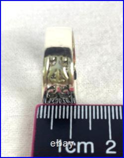Retired James Avery Sterling Open Adorned Band Ring Size 7.5