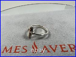 Retired James Avery Sterling Silver & 14k Gold Delicate Cross Crosslet Ring
