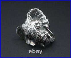 Retired James Avery Sterling Silver 3D Elephant Statement Ring Size 6.5 RS2791