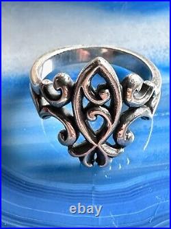 Retired James Avery Sterling Silver 925 Ichthus Fish Christian Ring Sz 6 4030 P