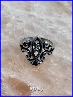 Retired James Avery Sterling Silver 925 Ichthus Fish Christian Ring Sz 6 4030 P