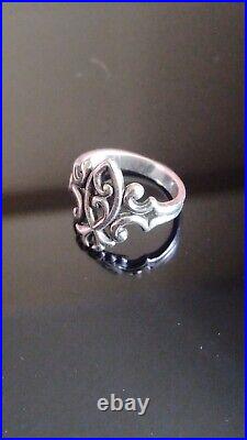 Retired James Avery Sterling Silver 925 Ichthus Fish Ring (size 5 1/2)