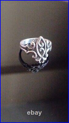 Retired James Avery Sterling Silver 925 Ichthus Fish Ring (size 5 1/2)