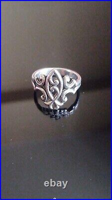 Retired James Avery Sterling Silver 925 Ichthus Fish Ring (size 5 1/2)