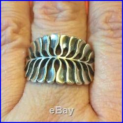 Retired James Avery Sterling Silver 925 Mimosa Leaf Ring Size 10 Excellent Con