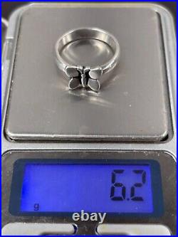 Retired James Avery Sterling Silver 925 Solid Butterfly Ring Size 8.5