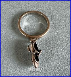 Retired James Avery Sterling Silver 925 Tap Dance Heel Shoe Dangle Charm Ring 6