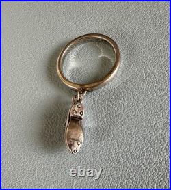 Retired James Avery Sterling Silver 925 Tap Dance Heel Shoe Dangle Charm Ring 6