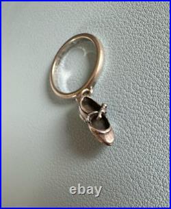 Retired James Avery Sterling Silver 925 Tap Dance Heel Shoe Dangle Charm Ring 6
