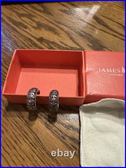 Retired James Avery Sterling Silver Adoree Hoop Post Earrings