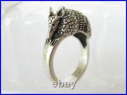 Retired James Avery Sterling Silver Armadillo Ring size 9.5