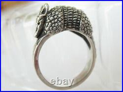 Retired James Avery Sterling Silver Armadillo Ring size 9.5