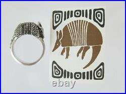 Retired James Avery Sterling Silver Armadillo Ring size 9.5