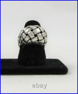 Retired James Avery Sterling Silver Basket Weave Ring