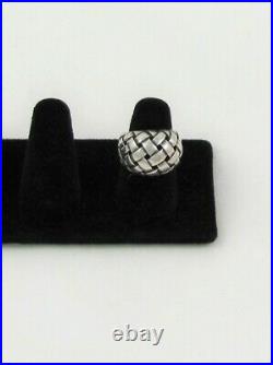 Retired James Avery Sterling Silver Basket Weave Ring