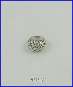 Retired James Avery Sterling Silver Basket Weave Ring