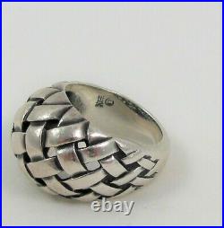 Retired James Avery Sterling Silver Basket Weave Ring
