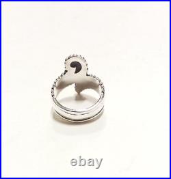 Retired James Avery Sterling Silver Beaded Bypass Ring Size 7.5