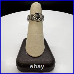 Retired James Avery Sterling Silver Belt & Buckle Band Ring Size 6