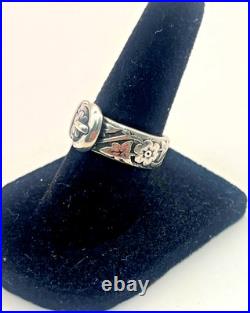 Retired James Avery Sterling Silver Belt & Buckle Band Ring Size 6