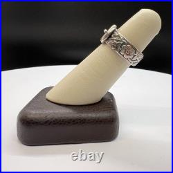 Retired James Avery Sterling Silver Belt & Buckle Band Ring Size 6