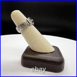 Retired James Avery Sterling Silver Belt & Buckle Band Ring Size 6