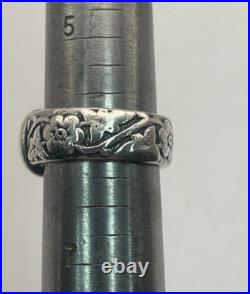 Retired James Avery Sterling Silver Belt & Buckle Band Ring Size 6