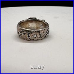 Retired James Avery Sterling Silver Belt & Buckle Band Ring Size 6