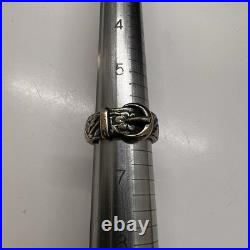 Retired James Avery Sterling Silver Belt & Buckle Band Ring Size 6