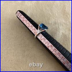 Retired James Avery Sterling Silver Blue Topaz Ring Size 4.25 Pre-owned
