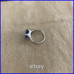 Retired James Avery Sterling Silver Blue Topaz Ring Size 4.25 Pre-owned