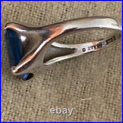 Retired James Avery Sterling Silver Blue Topaz Ring Size 4.25 Pre-owned