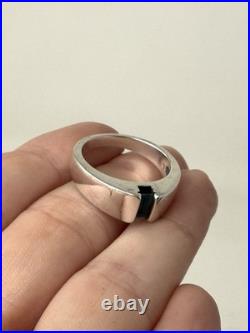 Retired James Avery Sterling Silver Blue Topaz Ring Size 6.5 (B-452)