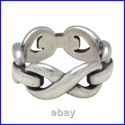 Retired James Avery Sterling Silver Bold Infinity Band Size 8 Ring 8.3gr #1337